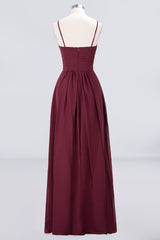 Chic Burgundy Sweetheart Long Bridesmaid Dress With Spaghetti-Straps-27dress