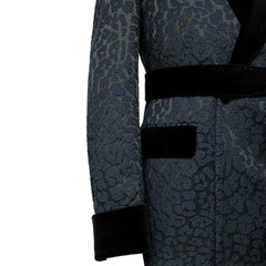 Chic Shawl Lapel Two Pieces Jacquard Navy Blue Wedding Suits