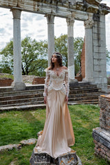 27DRESS Chic Off-the-Shoulder Long Sleeves Sequined Evening Dresses