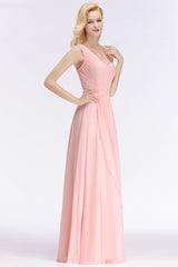 Chic One-shoulder Ruffle Sleeveless Bridesmaid Dress Affordable Online-27dress