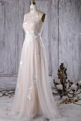 Chic Ruffle Floor Length Tulle A-line Wedding Dress Online-27dress