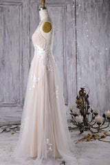 Chic Ruffle Floor Length Tulle A-line Wedding Dress Online-27dress