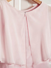 Chiffon Scoop Neck A-line Floor-length Bridesmaid Dresses