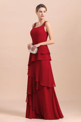 Chiffon Two Pieces Ruffles Long Sleeves Mother of the Bride Dress-27dress
