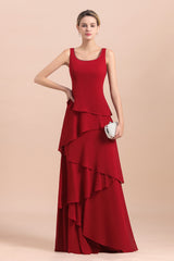 Chiffon Two Pieces Ruffles Long Sleeves Mother of the Bride Dress-27dress