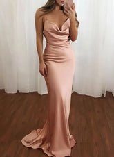 Cowl Neck Trumpet/Mermaid Prom Dresses with Back Hole-27dress