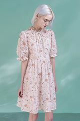 27Dress Cute Half Sleeves Floral Short Dresses