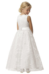 Cute Long A-line Jewel Lace Sleeveless Flower Girl Dresses-27dress