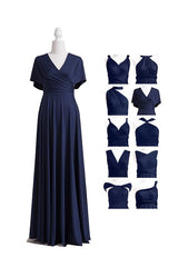 Dark Navy Multiway Ruffles Infinity A-Line Bridesmaid Dresses-27dress