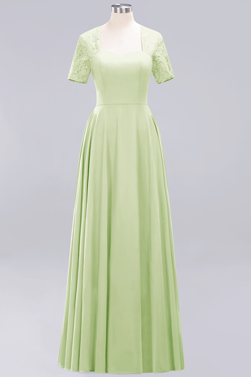 Dark Navy Open-Back Long Bridesmaid Dress With Short Sleeves-27dress