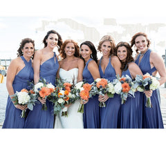 Dusty Blue Ruffles Multiway Infinity A-Line Bridesmaid Dresses-27dress