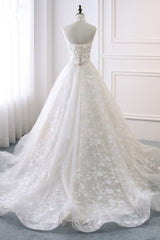 Elegant A-Line Halter Tulle White Wedding Dress Sleeveless Appliques Bridal Gowns On Sale-27dress