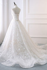 Elegant A-Line Halter Tulle White Wedding Dress Sleeveless Appliques Bridal Gowns On Sale-27dress