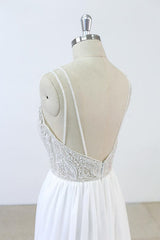 Elegant Beading Chiffon A-line Wedding Dress On Sale-27dress