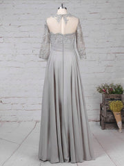 Elegant Chiffon Tulle A-line Lace Appliques Mother of the Bride Dress