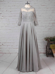 Elegant Chiffon Tulle A-line Lace Appliques Mother of the Bride Dress