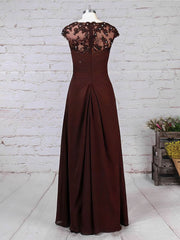 Elegant Chiffon Tulle V-neck A-line Floor-length Beading Mother of the Bride Dress