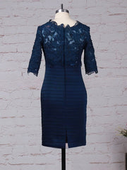 Elegant Lace Chiffon Knee-length Ruffles Mother of the Bride Dress