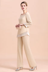Elegant Long Sleeves Mother of the Bride Dress Jumpsuit-27dress