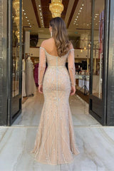 Elegant Off-the-Shoulder Sheath Mother of The Bride Dress-27dress