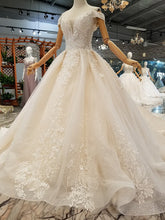 Elegant Off-the-shoulder White A-line Wedding Dresses Tulle Ruffles Bridal Gowns With Appliques Online-27dress