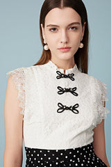 27Dress Elegant Sleeveless High Neck A-line Dresses with Bow