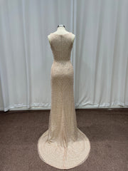 27DRESS Elegant Sleeveless Mermaid Evening Dresses with Rhinestones