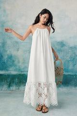 27Dress Elegant White Halter Lace A-line Dresses