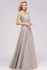 Exquisite Sleeveless Slit Lace Affordable Bridesmaid Dresses with Beadings-27dress