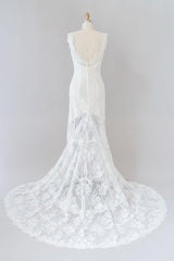 Eye-catching Sweetheart Lace Mermaid Wedding Dress On Sale-27dress