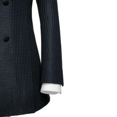 Formal Peaked Lapel Double Breasted Black Wedding Suits