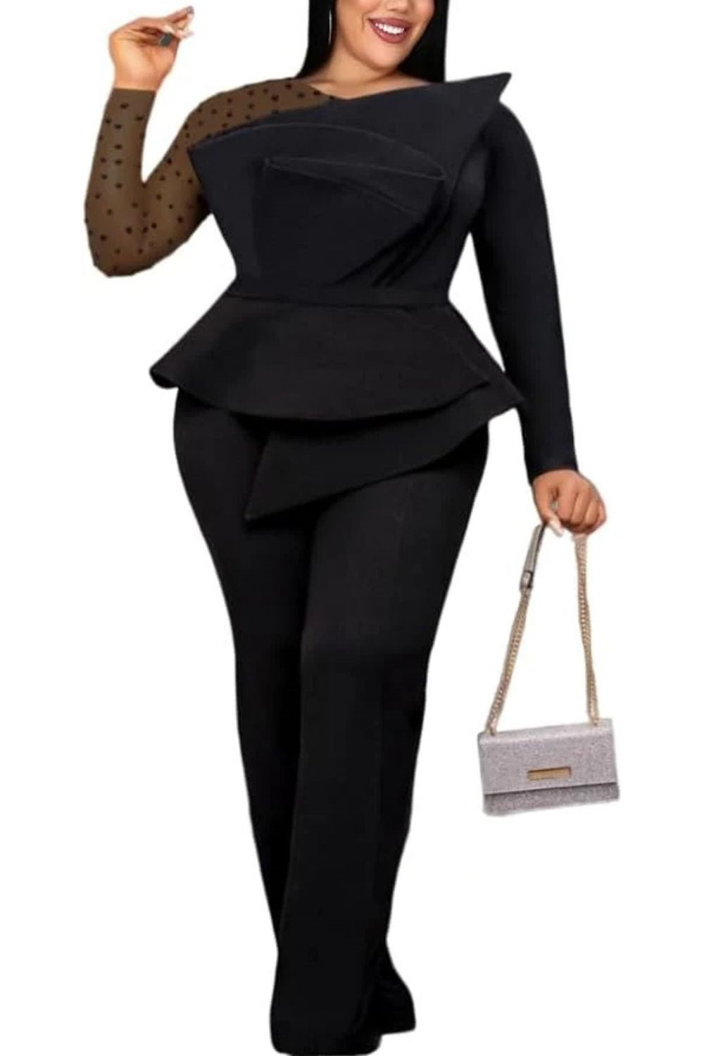 Formal Long Sleeves Jumpsuits for Women with Beaded-27dress