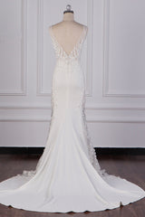 Glamorous Jewel Tulle Lace Wedding Dress Sleeveless Appliques Beadings Bridal Gowns Online-27dress