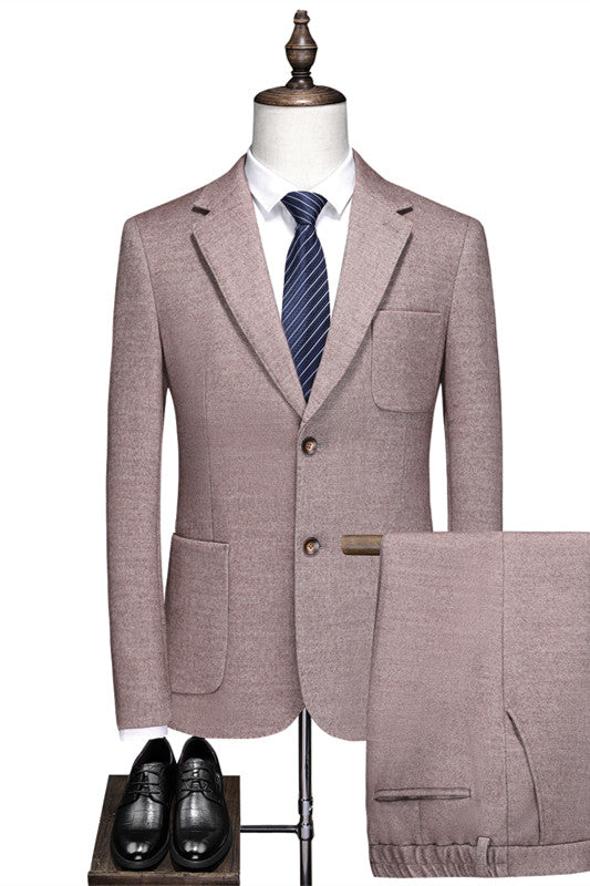 Glamorous Notched Lapel Slim Fit Men Suit
