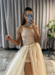 Glamorous One-Shoulder Long Prom Dress With Sequins and Split Front-27dress