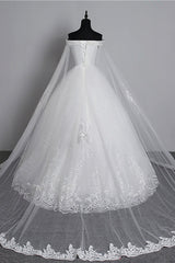 Glamorous Strapless Sweetheart Tulle Wedding Dress Sleeveless Appliques Bridal Gowns with Rhinestones On Sale-27dress