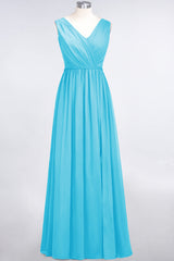 Glamorous TulleV-Neck Ruffle Burgundy Bridesmaid Dress Online-27dress