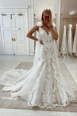 Glorious Lace Mermaid Wedding Dress Sleeveless Online-27dress