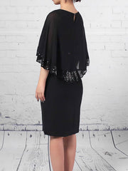 Gorgeous Chiffon Sequins Knee-length Dress for Mother of the Bride