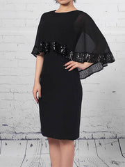 Gorgeous Chiffon Sequins Knee-length Dress for Mother of the Bride