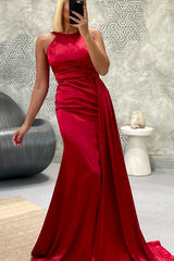 Gorgeous Jewel Strapless Mermaid Long Prom Dress With Pleated