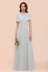 Gorgeous Ruffle Convertible Mist Chiffon Bridesmaid Dresses Online-27dress
