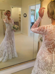 Illusion Lace Ball Gown Wedding Dresses With Court Train and Sashes / Ribbons