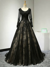 Lace Appliques Prom Dress ¡§C Ball Gown Scoop Neck Court Train
