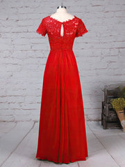Lace Chiffon V-neck A-line Floor-length Beading Mother of the Bride Dress