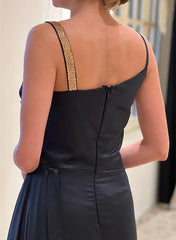 Long Prom Dress With Split Front - Sheath One-Shoulder-27dress