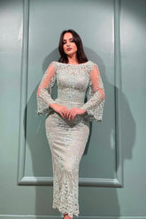 Long Sleeves Mermaid Ankle-length Mother Of The Bride Dress-27dress