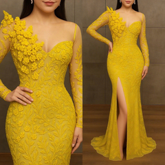 Long Sleeves Sheath Long Formal Dress with Detachable Cape-27dress