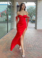 Long Sweetheart Neckline Prom Dress with Split Front-27dress