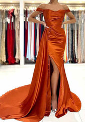 Look Fabulous in this Sheath/Column Off-the-Shoulder Prom Dress-27dress